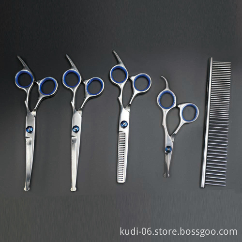 Professional Barber Thinning Scissor Kit with Straight and Curved Hair Scissors